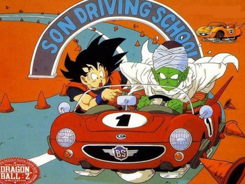 Goku and Piccolo driving
