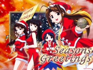 Enjoy Your Christmas With the Love Hina Crew!