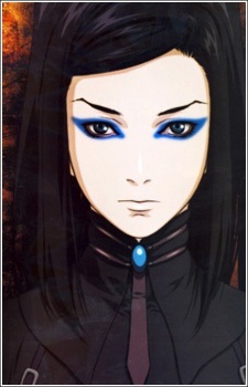 925441 blue eyeshadow, blue eyes, thighs, anime girls, looking at viewer,  pale, long hair, 2D, small boobs, makeup, anime, girls with guns, fan art,  corset, black hair, Re-l Mayer, Ergo Proxy, smiling,