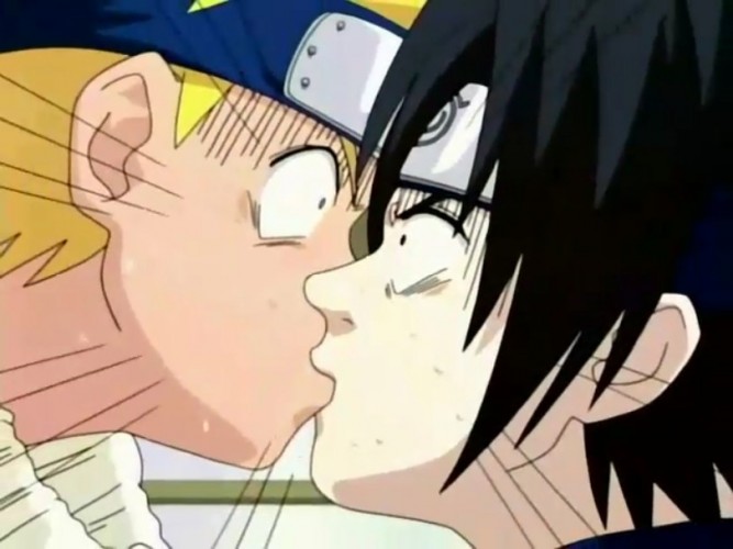 naruto-sasuke-kiss-667x500 Top 10 Awkward First Kisses in Anime [Best Scenes]