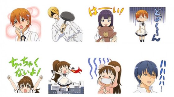 wagnaria_stamps-560x314 Working!!! (Wagnaria) Anime Sticker Set for LINE