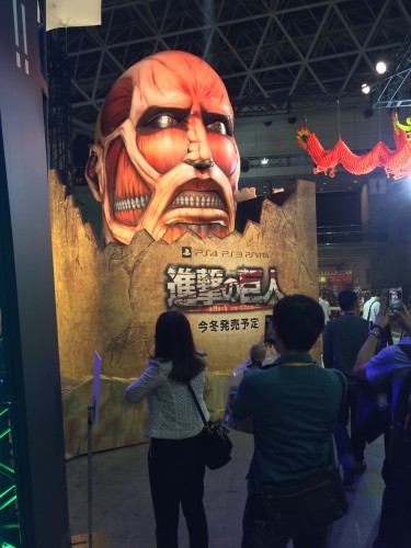 AttackOnTitan-booth1-375x500 TGS 2015 - Day 1: Attack on Titan Booth