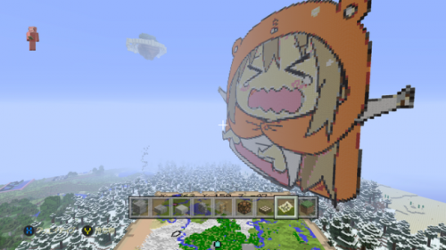 umaru-minecraft1-500x281 Umaru-chan on Display in Minecraft!