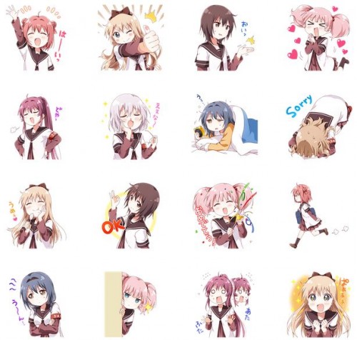 yuru-yuri-line-stamps1-500x165 Yuru Yuri and Noragami LINE Stickers are Here!