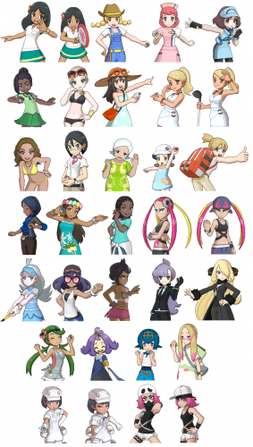 pokemon-sun-mon Pokemon Sun And Moon Female Trainers' Images Leaked!