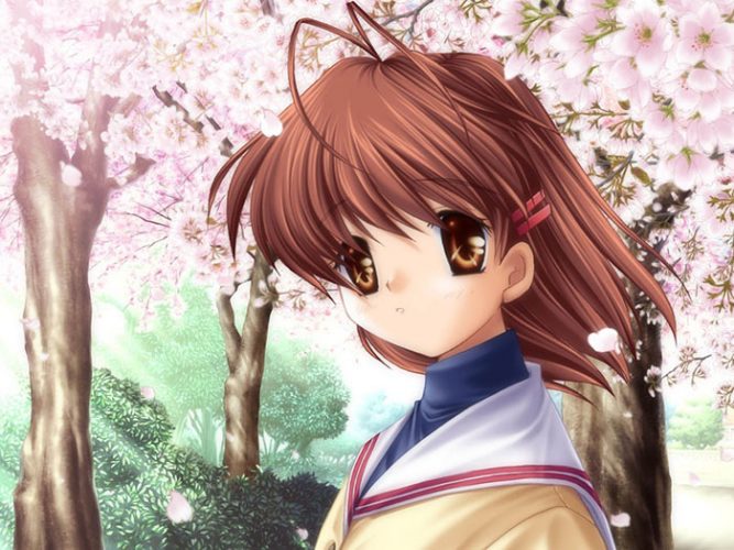 Clannad-game-wallpaper-667x500 Top 10 Text Adventure Anime Games [Best Recommendations]