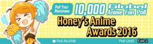 [10,000 Global Anime Fan Poll Results!] Honey's Anime Awards for 2016!