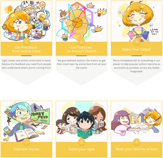 guide-honeyfeed-560x542 Honey’s Anime Launches Light Novel Platform “Honeyfeed” Today
