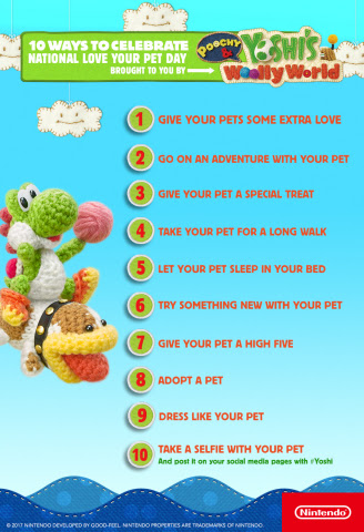 Poochy-Yoshi’s-Woolly-World Celebrate National Love Your Pet Day with Poochy & Yoshi’s Woolly World