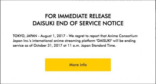 Daisuki Dai Doesnt The Streaming Service Calls It Quits