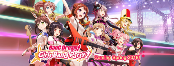 Bang-Dream-1-560x213 "BanG Dream! Girls Band Party!" Scheduled for Spring 2018 Worldwide Release on iOS & Android!
