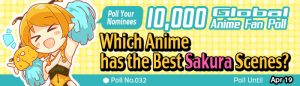[10,000 Global Anime Fan Poll Results!] Which Anime has the Best Sakura Scenes?