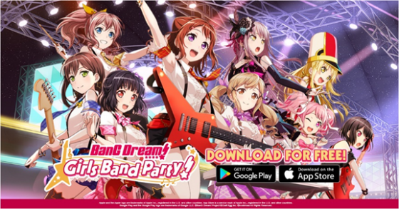 Banggirls-560x293 Mobile Game "BanG Dream! Girls Band Party!" Achieves 10 Million Downloads Worldwide!