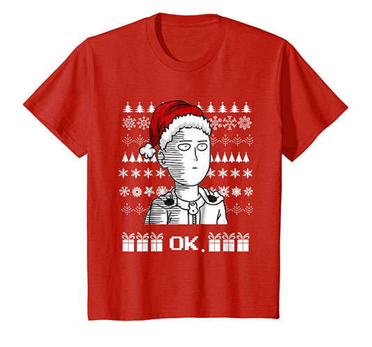 Saitama-Okay-Face-Oppai-Anime-Manga-Ugly-Christmas-Shirt-Wallpaper Top 10 Anime Merch We Want for Christmas 2018 [Updated Best Recommendations]