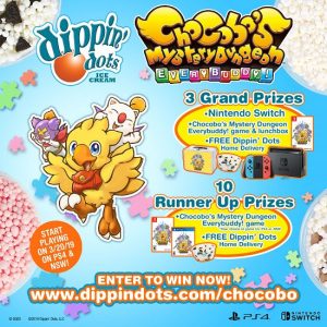 Chocobo's Mystery Dungeon EVERY BUDDY! and Dippin' Dots Sweeten Things Up with Special Themed Flavors and Sweepstakes