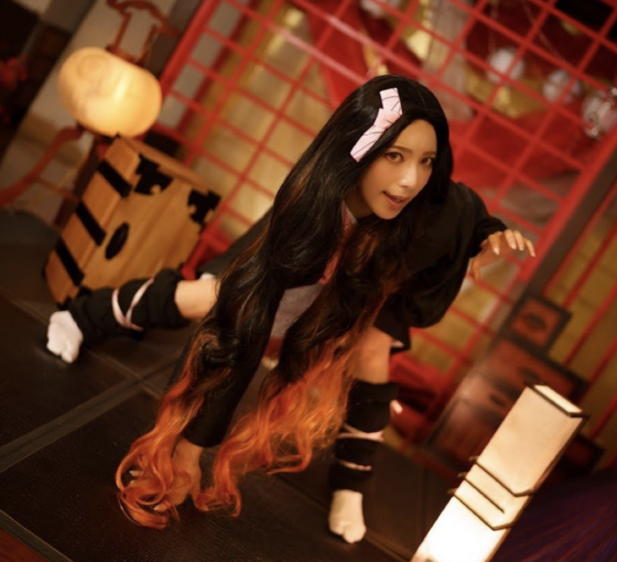 Ai-Uehara-Nezuko-Demon-Slayer-2-560x510 YouTuber & Ex-Adult Actress Ai Uehara Shows Off Her Cosplay of Nezuko Kamado, Leaves Us All Mesmerized