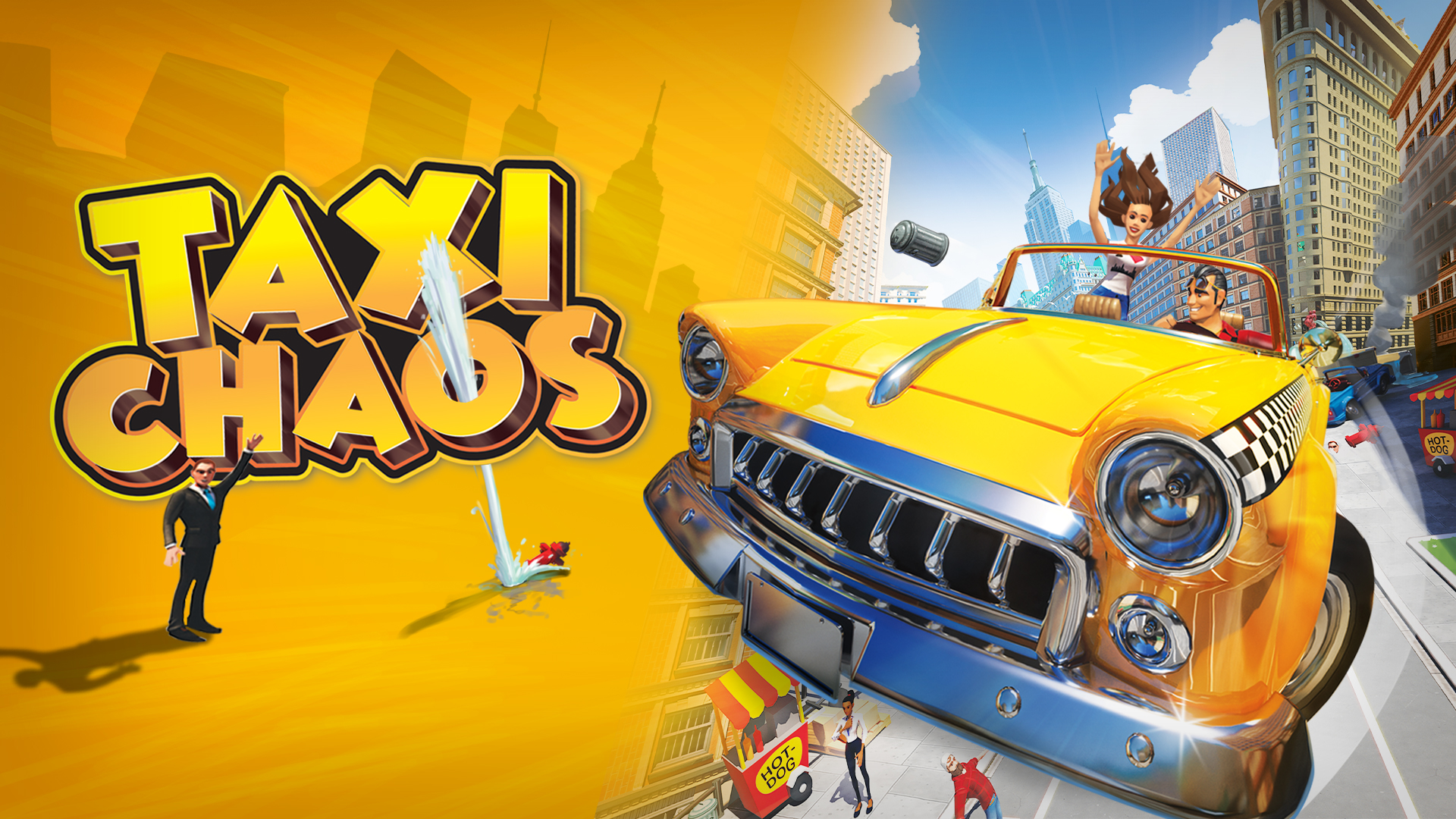taxi_chaos_splash Taxi Chaos - Hey, Hey, Hey! Let's Go and Make Some Cra-Ah, That's a Different Taxi Game