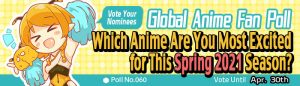 [Honey's Anime Fan Poll Results] Which Anime Are You Most Excited for This Spring 2021 Season?