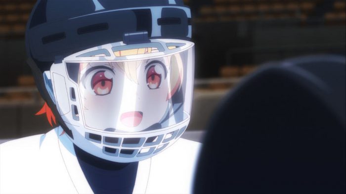 Sharp-focused anime-style hockey goalie diffused-background on Craiyon