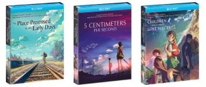 Three Films from Celebrated Filmmaker Makoto Shinkai: The Place Promised in Our Early Days, 5 Centimeters Per Second, and Children Who Chase Lost Voices