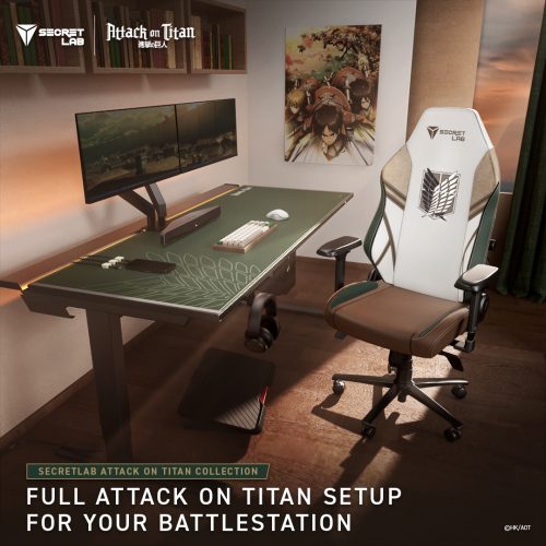 Transforme totalmente sua configuração com o Secretlab para o (quase) grande final de Attack on Titan!