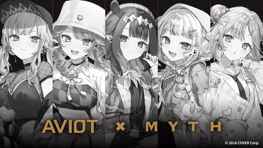 AVIOT-x-Myth-Banner AVIOT to Open Pre-Orders for Hololive English -Myth- Wireless Earbuds Featuring the Voices of Mori Calliope, Takanashi Kiara, Ninomae Ina’nis, Gawr Gura, and Watson Amelia